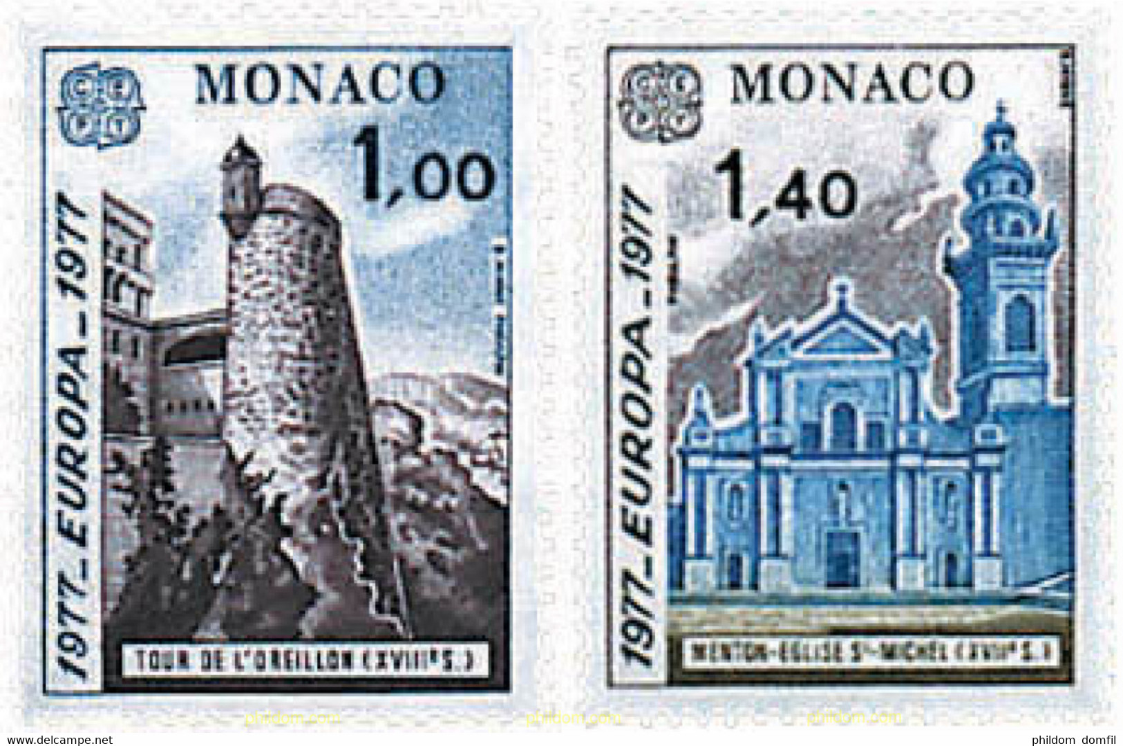 62316 MNH MONACO 1977 EUROPA CEPT. PAISAJES - Andere & Zonder Classificatie