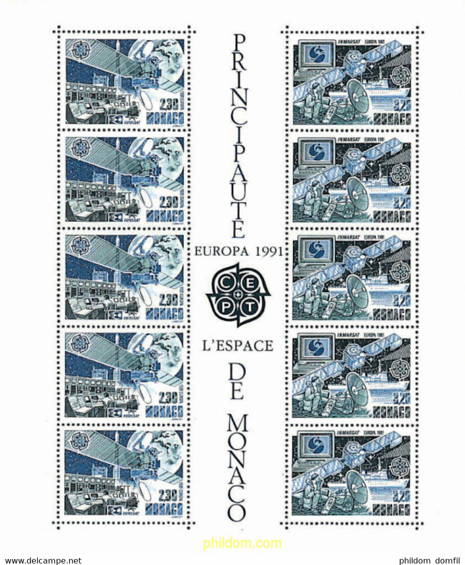 62797 MNH MONACO 1991 EUROPA CEPT. TELECOMUNICACIONES - Other & Unclassified