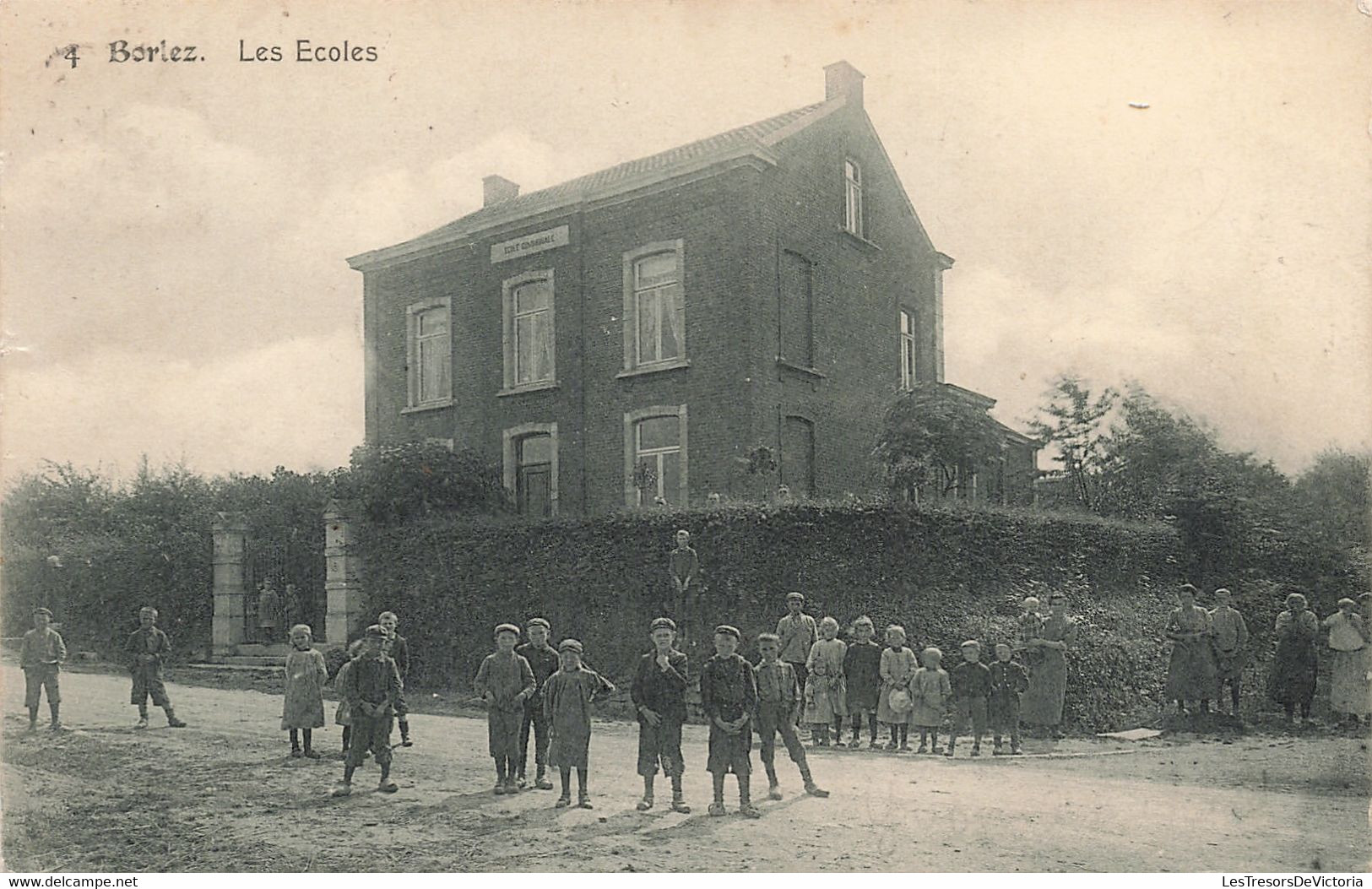 Belgique - Borlez -  Les écoles - N.L. - Animé - Enfant  -  Carte Postale Ancienne - Faimes