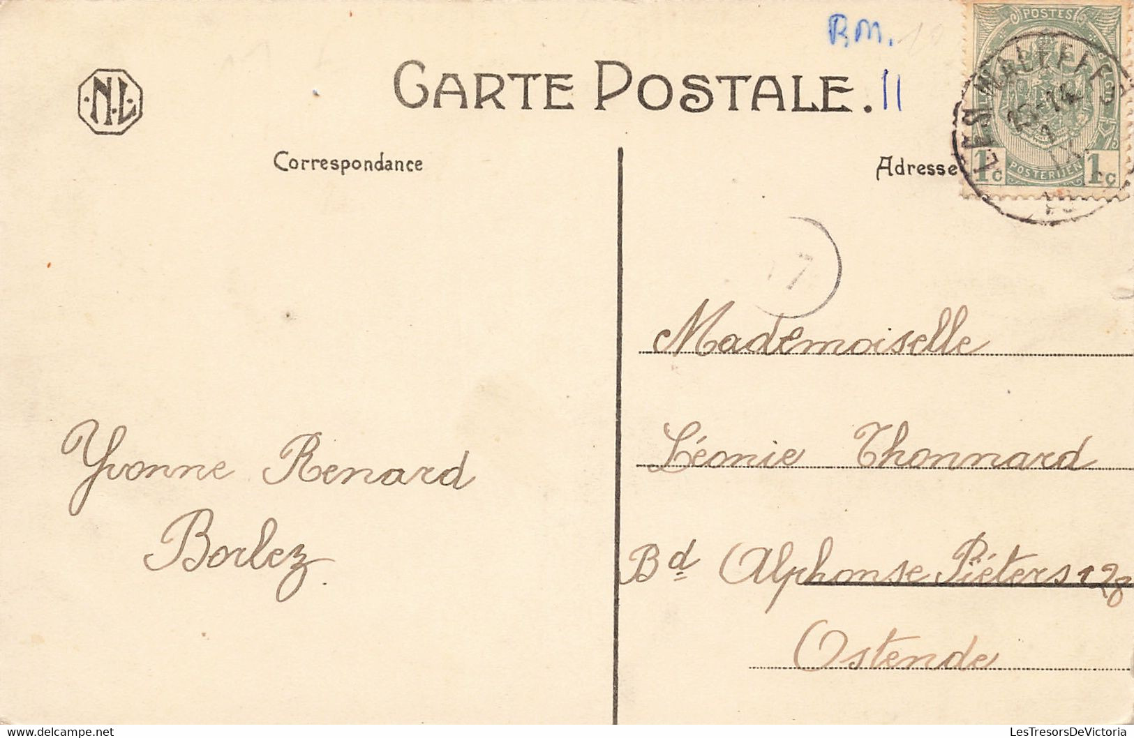 Belgique - Borlez -  Les écoles - N.L. - Animé - Enfant  -  Carte Postale Ancienne - Faimes