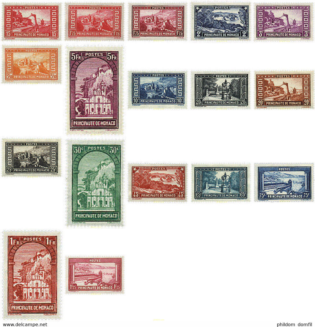 344516 HINGED MONACO 1933 PAISAJES DEL PRINCIPADO - Other & Unclassified