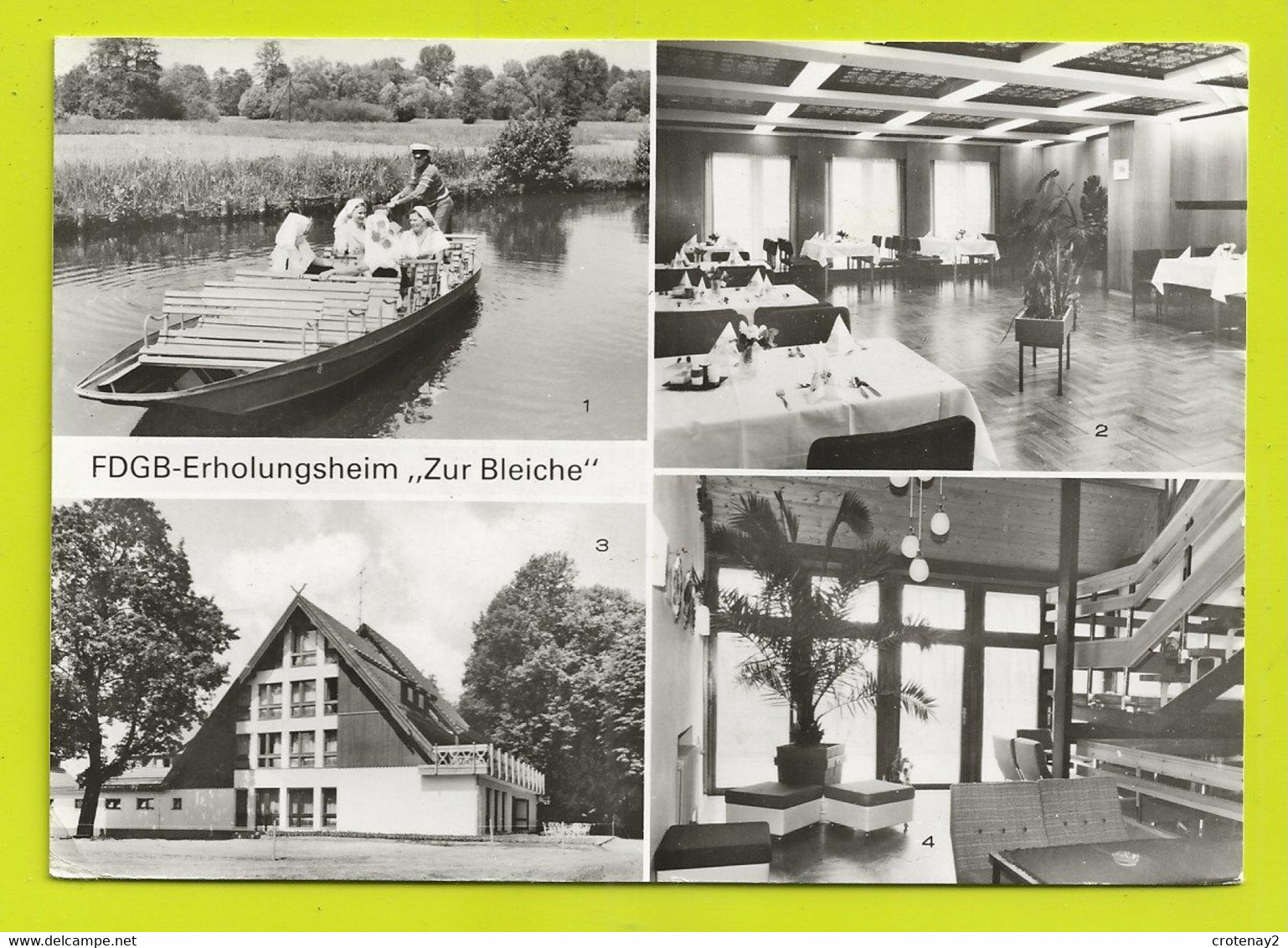 Allemagne Brandebourg BURG Borkowj En 4 Vues En 1983 Prozninski Dom FDGB Blejcha Bateau Promenade VOIR DOS - Burg (Spreewald)