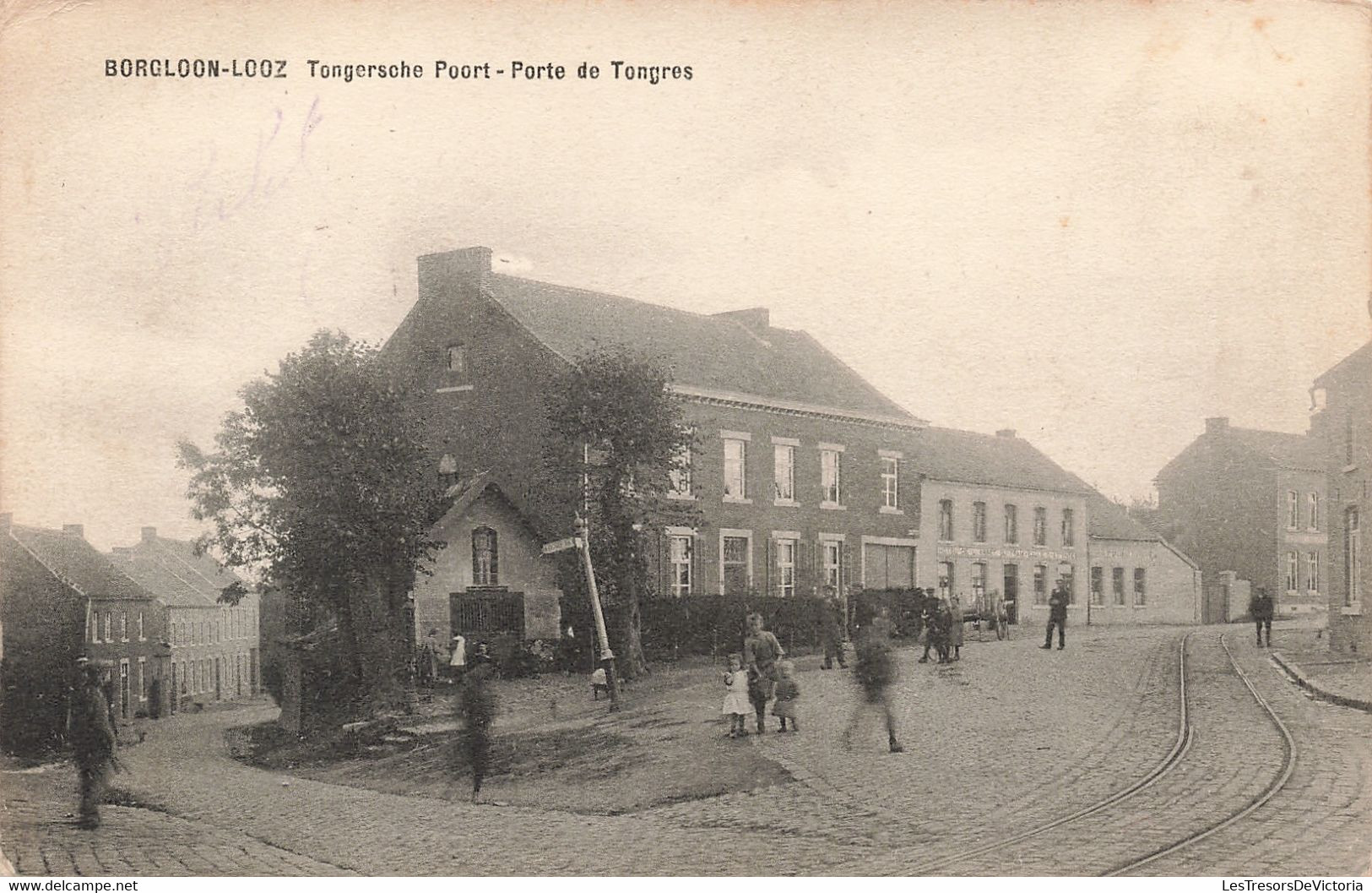 Belgique - Borgloon Looz - Tongersche Poort - Porte De Tongres - Animé - Enfant -  Carte Postale Ancienne - Borgloon