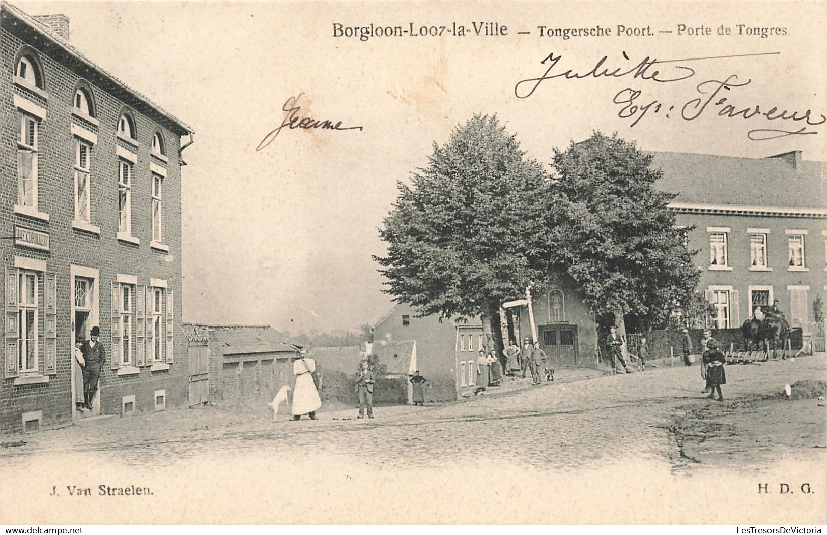 Belgique - Borgloon Looz La Ville - Tongersche Poort - Porte De Tongres - Edit. J. Van Straelen - Carte Postale Ancienne - Borgloon