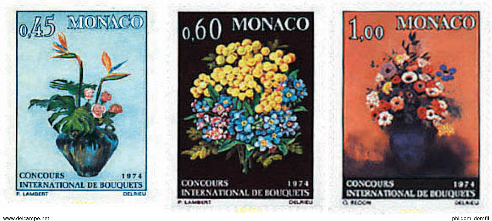 96920 MNH MONACO 1973 CONCURSO INTERNACIONAL DE RAMOS DE FLORES - Sonstige & Ohne Zuordnung