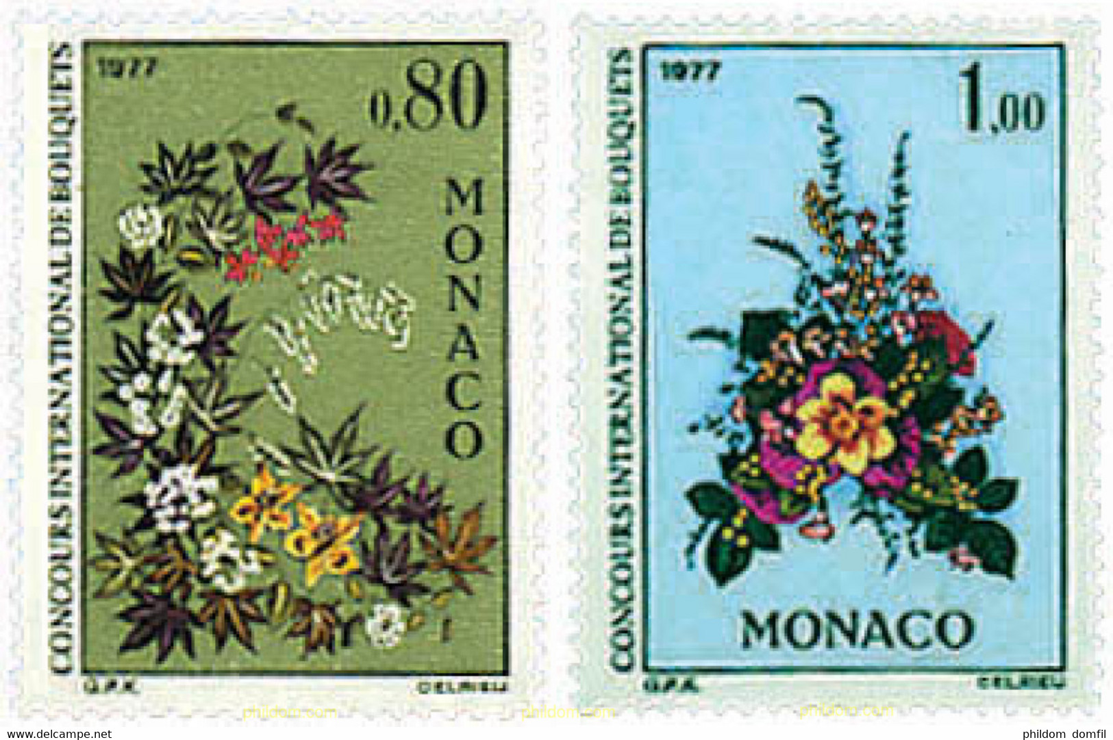 96928 MNH MONACO 1976 CONCURSO INTERNACIONAL DE RAMOS DE FLORES - Other & Unclassified