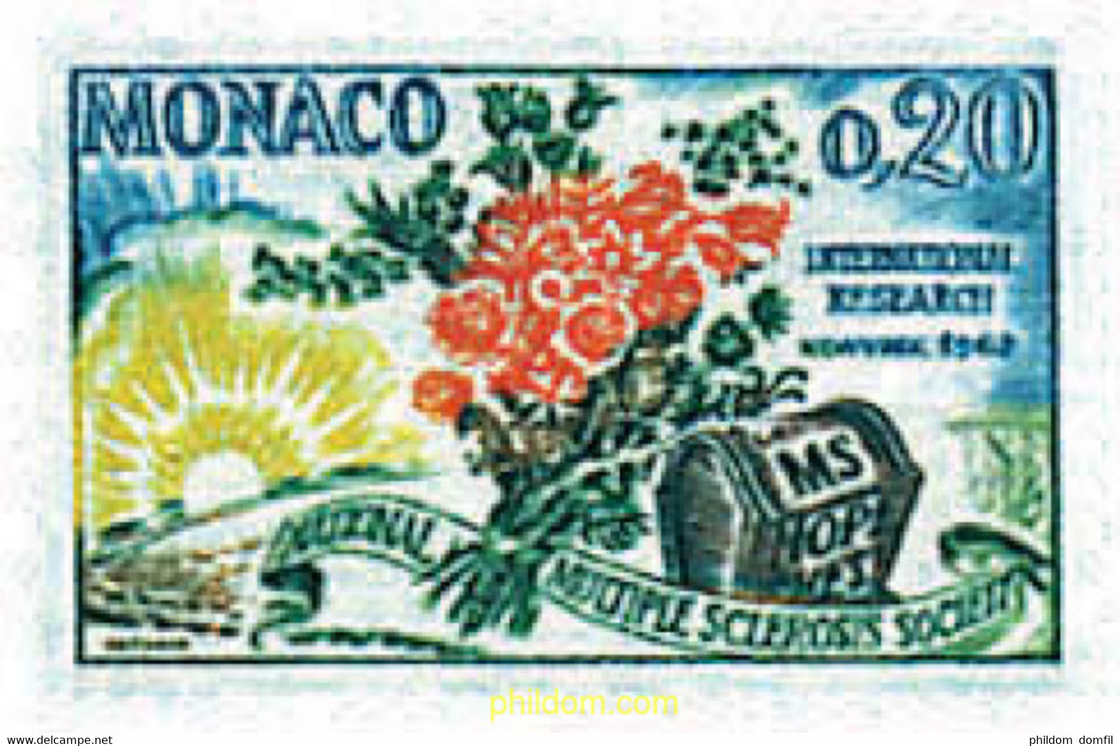 96909 MNH MONACO 1962 15 ANIVERSARIO DE LA SOCIEDAD DE LA ESCLEROSIS MULTIPLE - Altri & Non Classificati