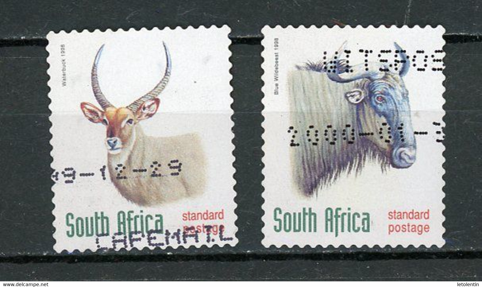 AFRIQUE DU SUD : FAUNE (GAZELLE) - N° Yvert 1031a+1032a Dent 13 & Barres De Pho En L - Used Stamps