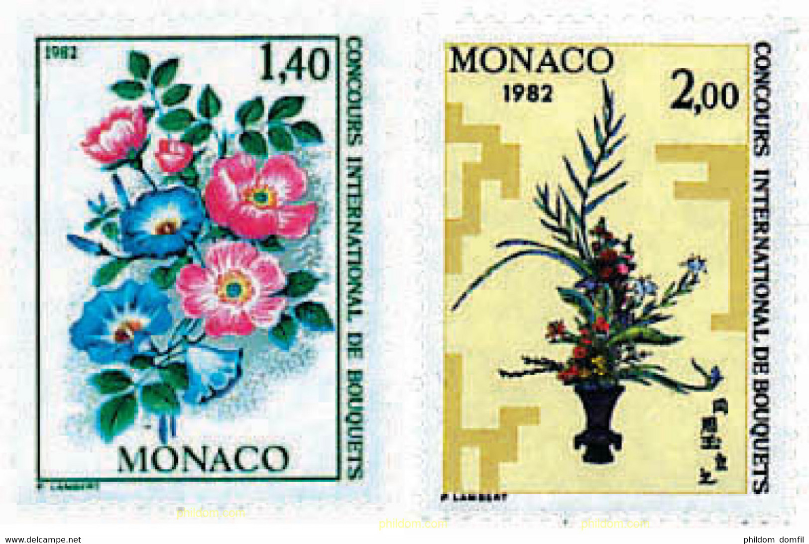 96937 MNH MONACO 1981 CONCURSO INTERNACIONAL DE RAMOS DE FLORES - Other & Unclassified