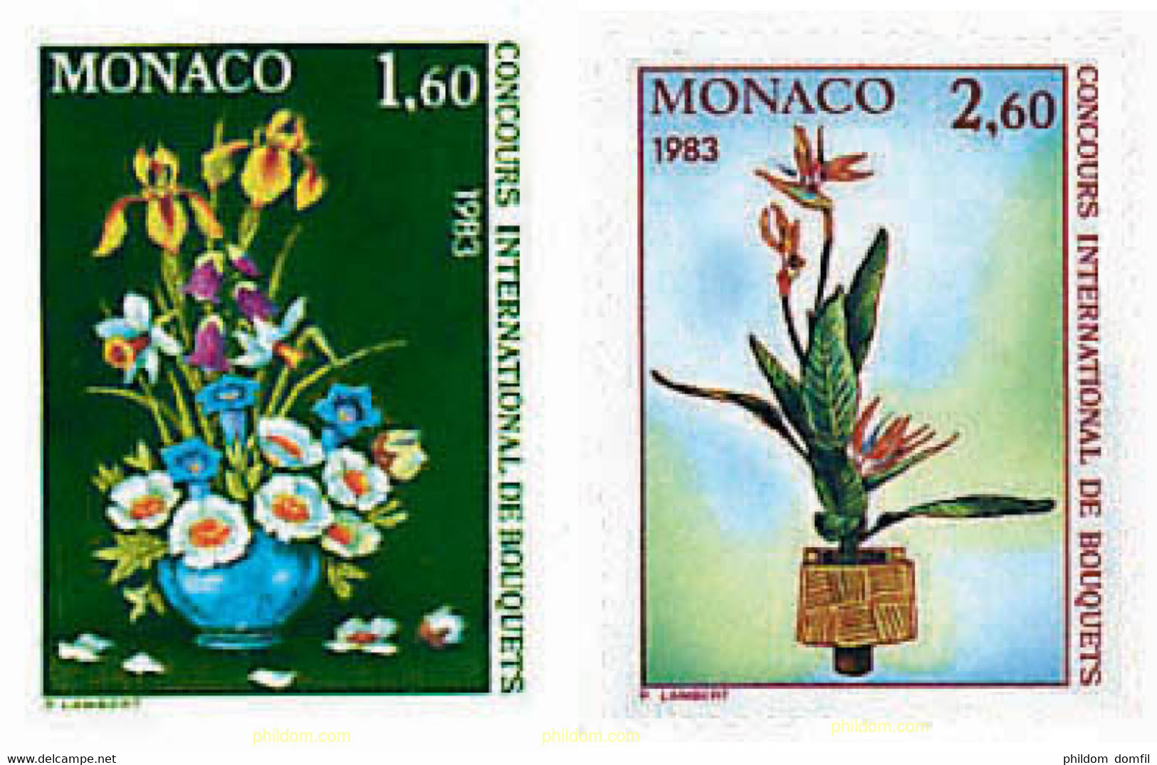 222332 MNH MONACO 1982 CONCURSO INTERNACIONAL DE RAMOS DE FLORES - Other & Unclassified