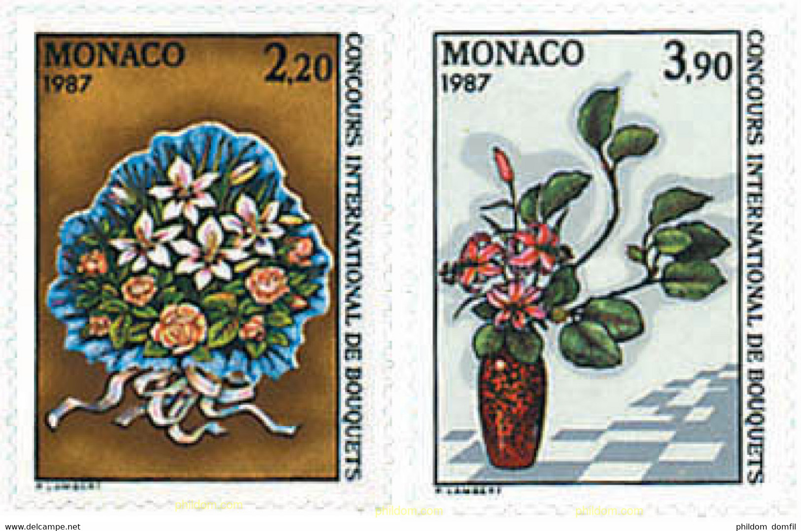 96961 MNH MONACO 1986 20 CONCURSO INTERNACIONAL DE RAMOS DE FLORES - Sonstige & Ohne Zuordnung