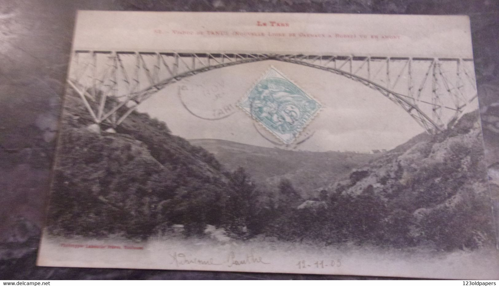 81  VIADUC DE TANUS  LIGNE CARMAUX A RODEZ 1905 - Autres & Non Classés