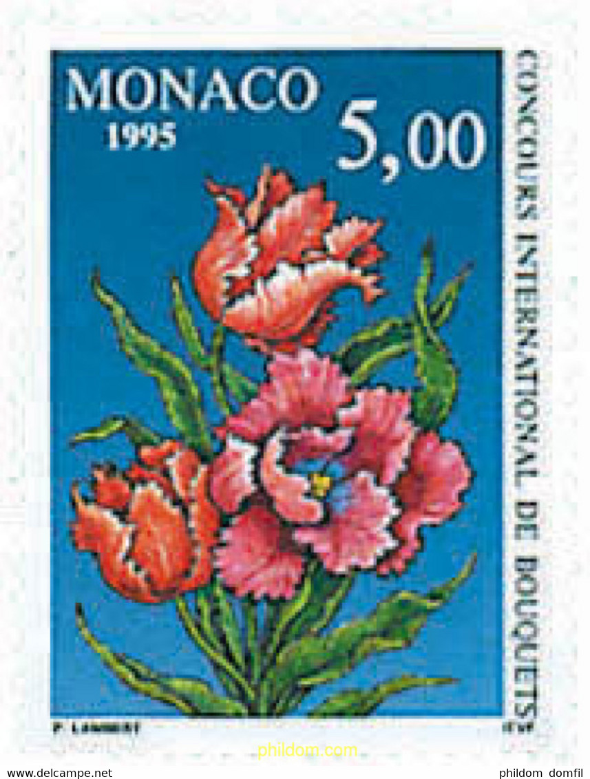 97040 MNH MONACO 1995 28 CONCURSO INTERNACIONAL DE RAMOS DE FLORES - Andere & Zonder Classificatie