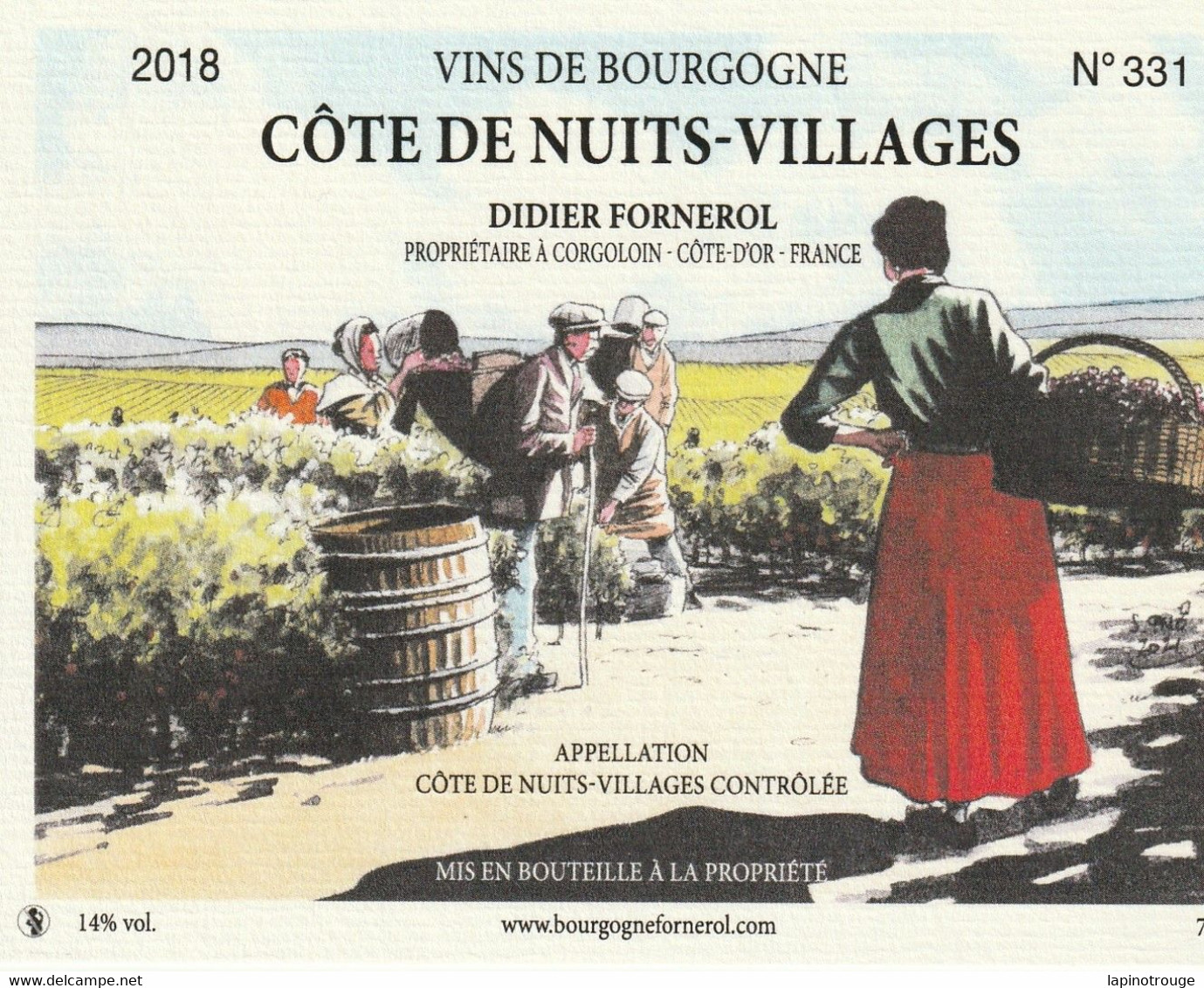 Etiquette Vin LAMOURET Simon Festival BD Vini BD Dijon 2022 (L'Alcazar - Art De La Table