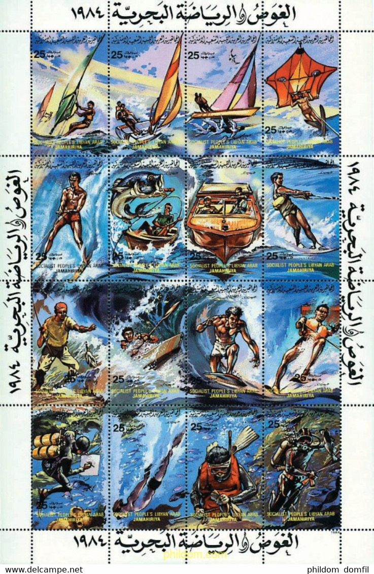 48246 MNH LIBIA 1984 DEPORTES NAUTICOS - Diving