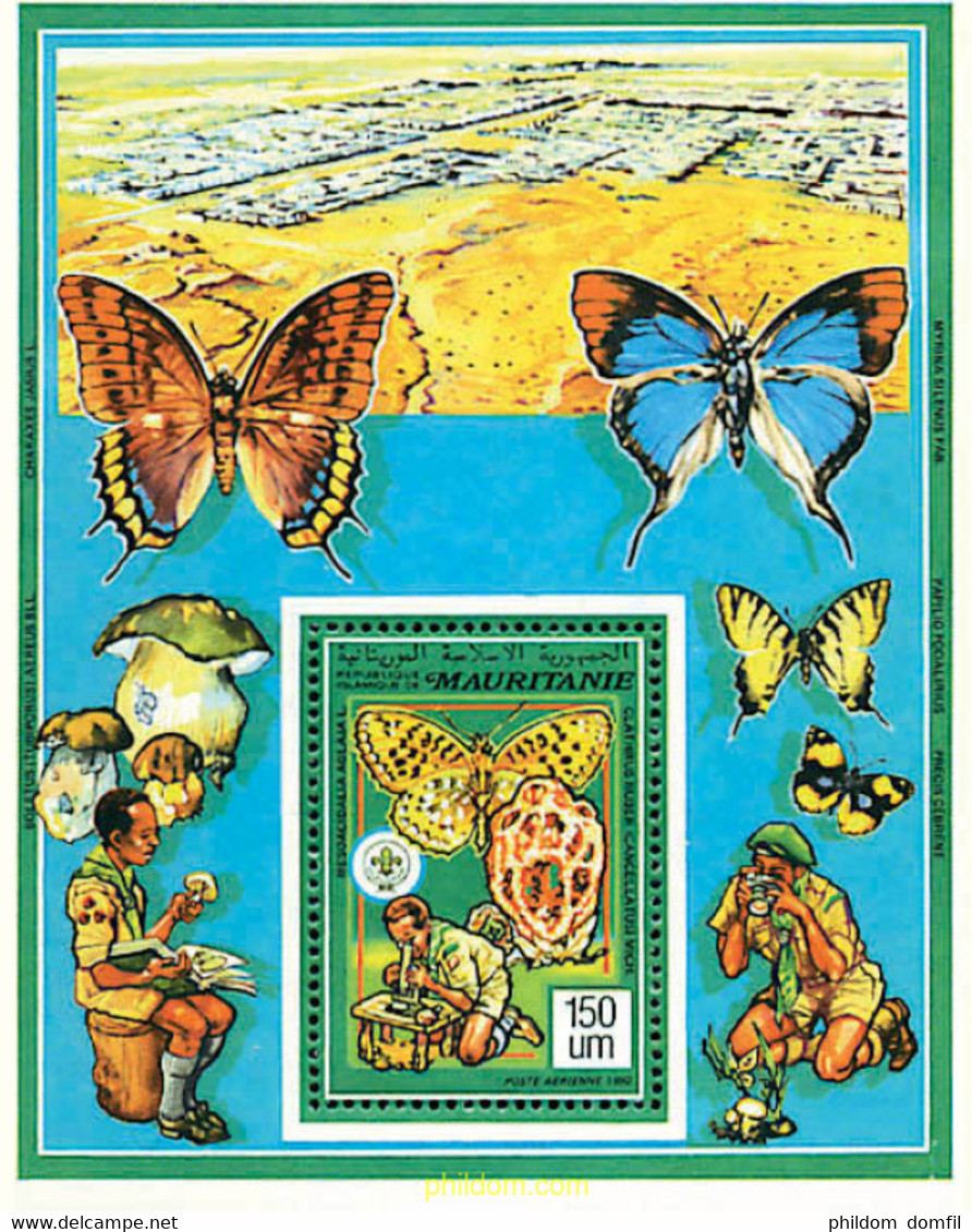 76495 MNH MAURITANIA 1991 SETAS, MARIPOSAS Y ESCULTISMO - Mauritanie (1960-...)