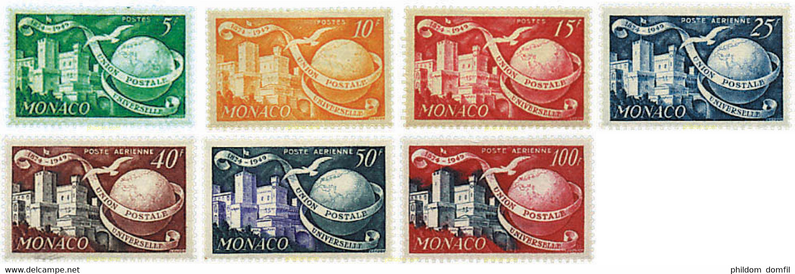 35463 MNH MONACO 1949 75 ANIVERSARIO DE LA UPU - Sonstige & Ohne Zuordnung