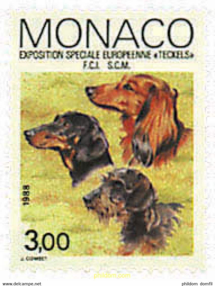 51028 MNH MONACO 1988 EXPOSICION CANINA - Other & Unclassified