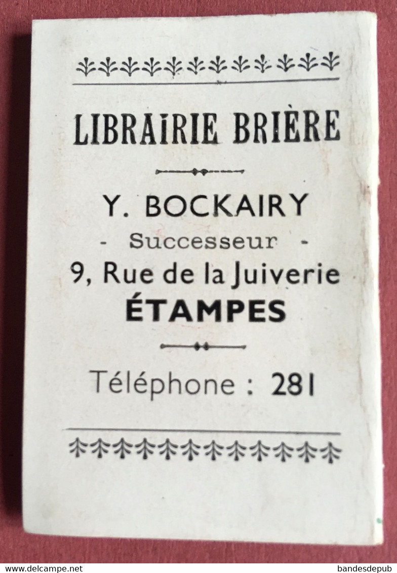 Briere Bockairy Rue Juiverie Etampes Calendrier Almanach Petit Format 1938 Art Deco Librairie - Petit Format : 1921-40