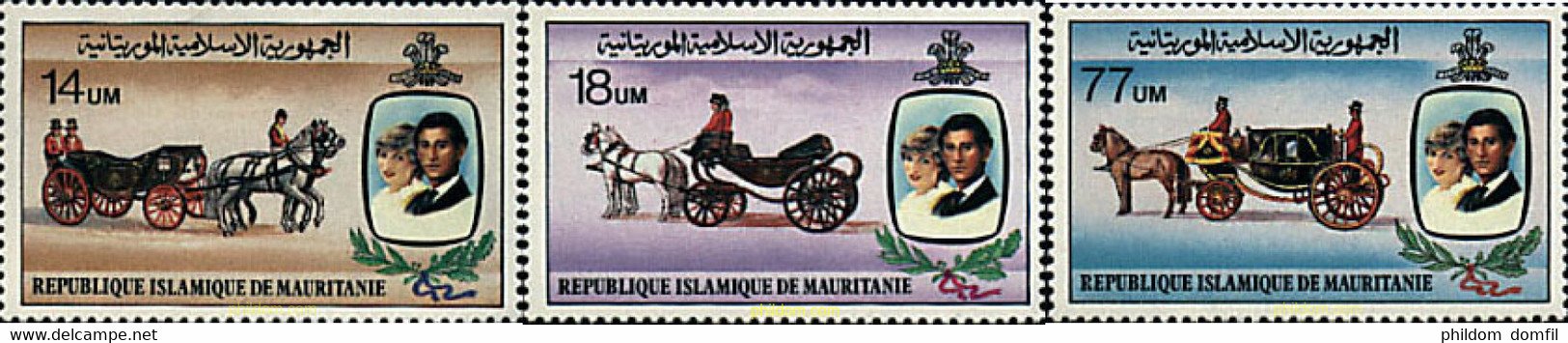 54028 MNH MAURITANIA 1981 BODA DEL PRINCIPE CARLOS Y LADY DIANA SPENCER - Mauritanie (1960-...)