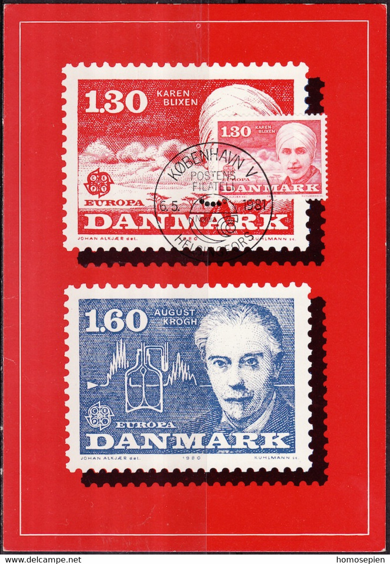 Danemark - Dänemark - Denmark CM 1980 Y&T N°700 - Michel N°699 - 1,30k EUROPA - Maximum Cards & Covers