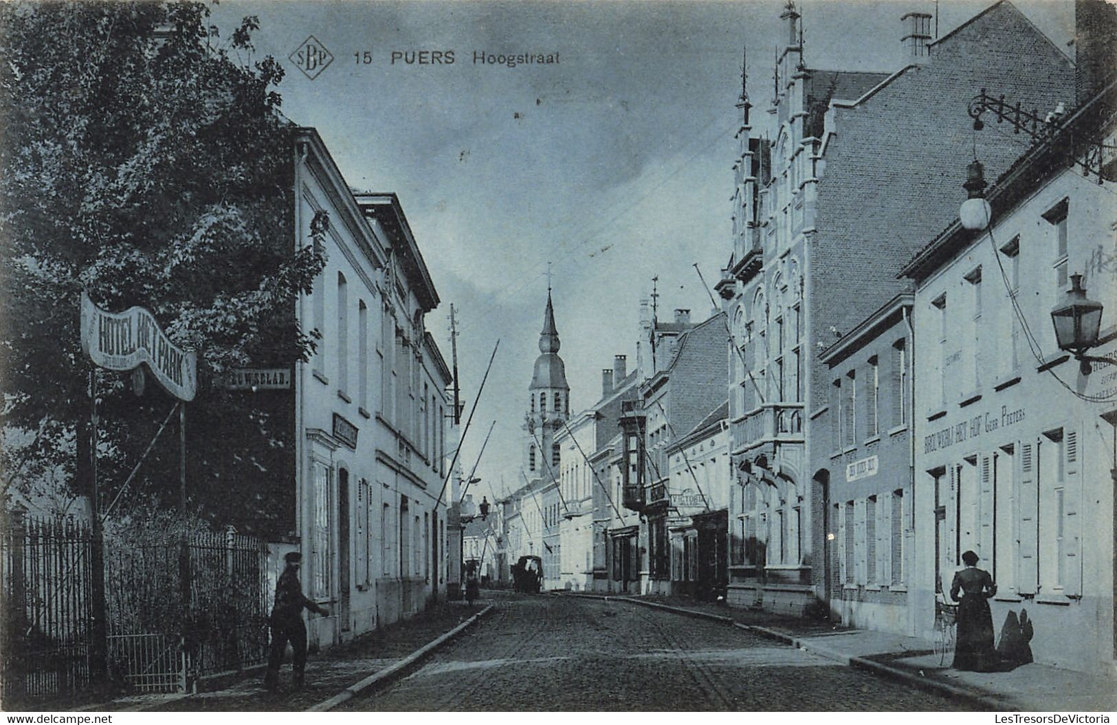 Belgique - Puers - Hoogstraat - Edit. Ste An Belge - Barté - D'Hooghe - Encre Bleu - Animé  - Carte Postale Ancienne - Puurs