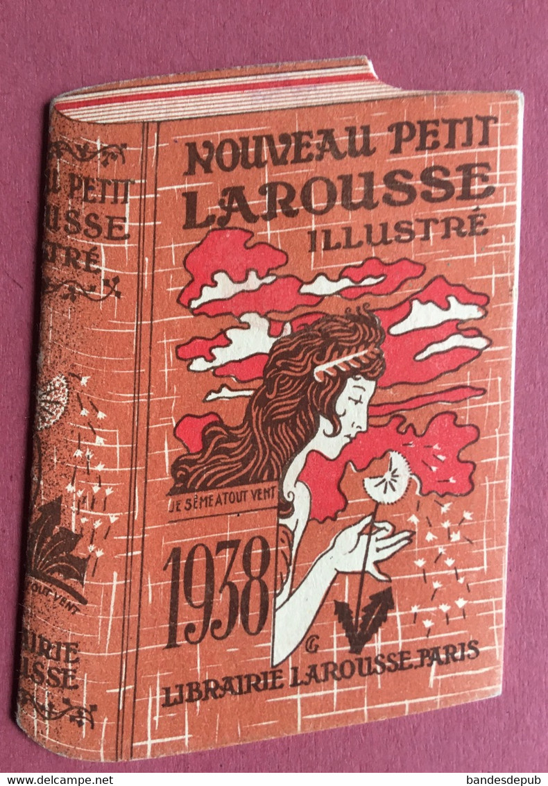 Etampes Librairie Rue De La Juiverie Calendrier Larousse 1938 Ill Grasset Femme Fleur Pissenlit - Petit Format : 1921-40