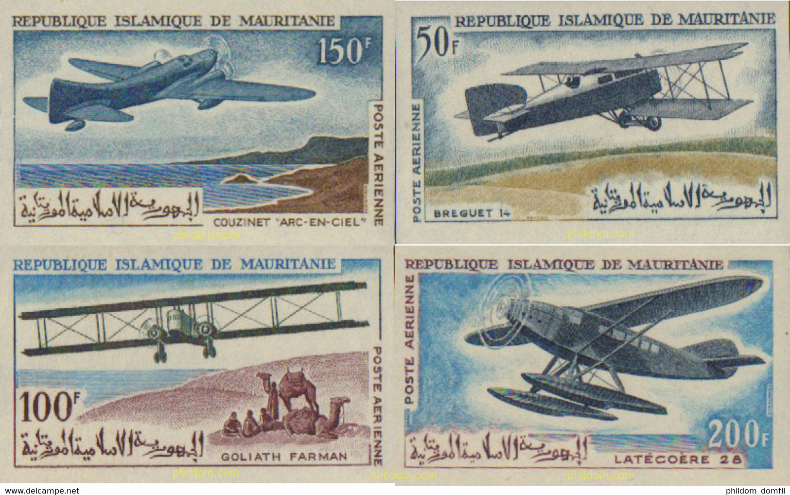 367704 MNH MAURITANIA 1966 AVIONES ANTIGUOS - Mauritanie (1960-...)