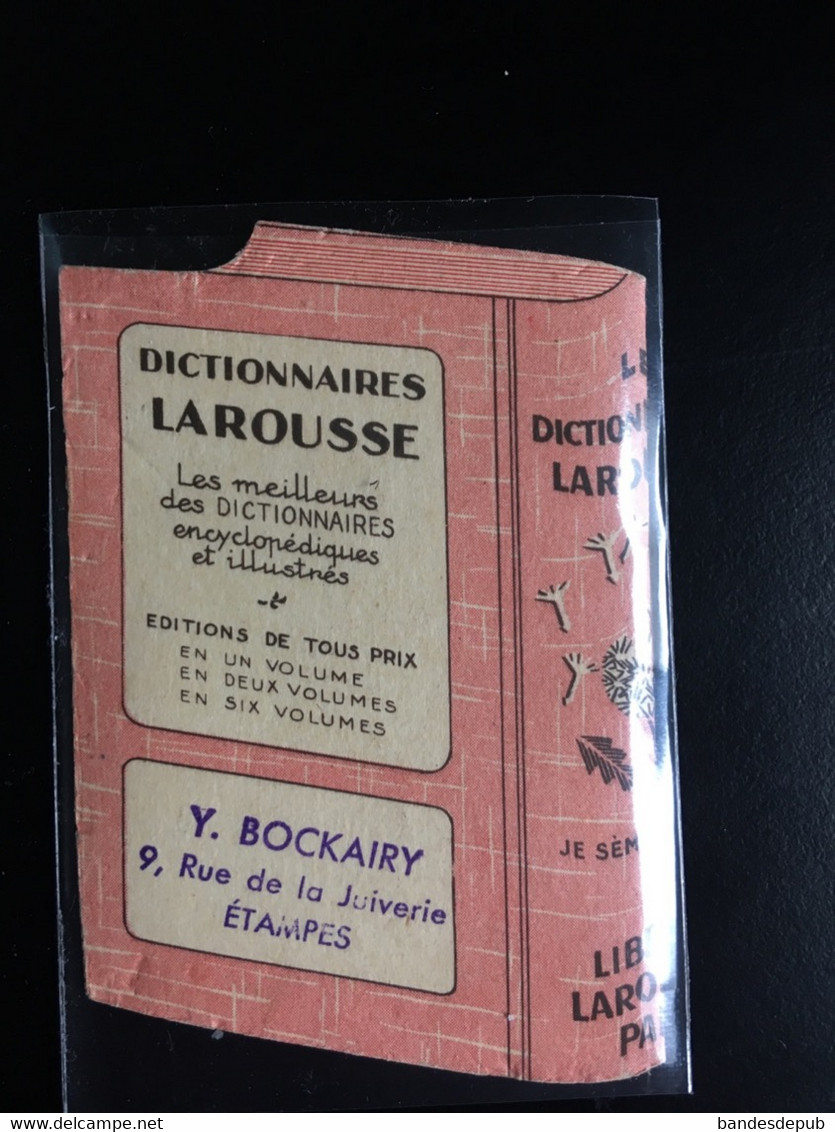Etampes Calendrier Larousse En Forme Dictionnaire 1939 Fleur Nouvelle Illustration Couverture En Très Bel état ! - Petit Format : 1921-40