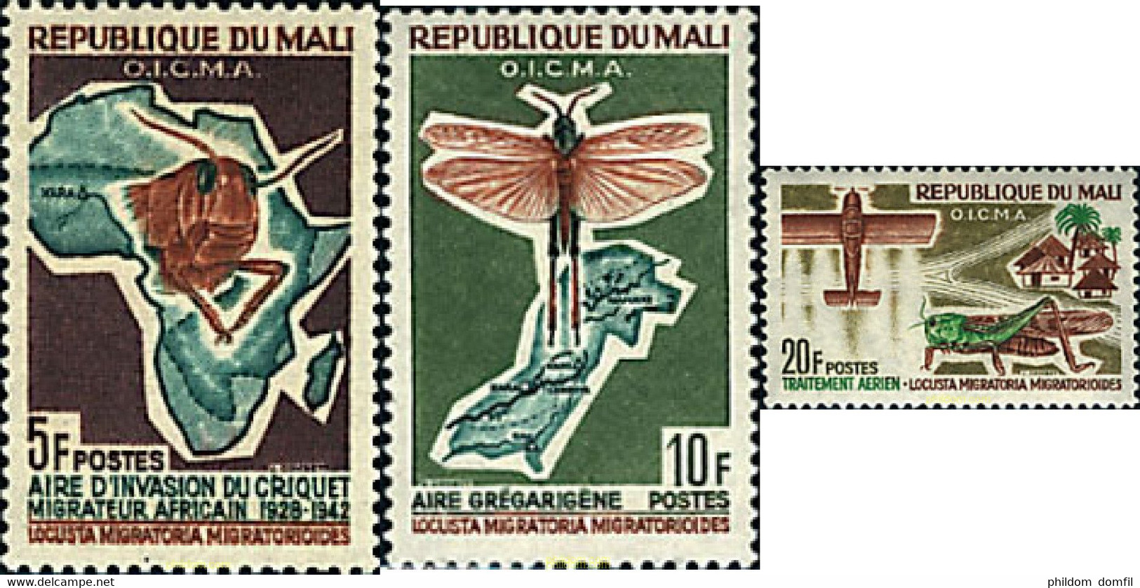 29326 MNH MALI 1964 LUCHA CONTRA LA LANGOSTA MIGRATORIA - Araignées