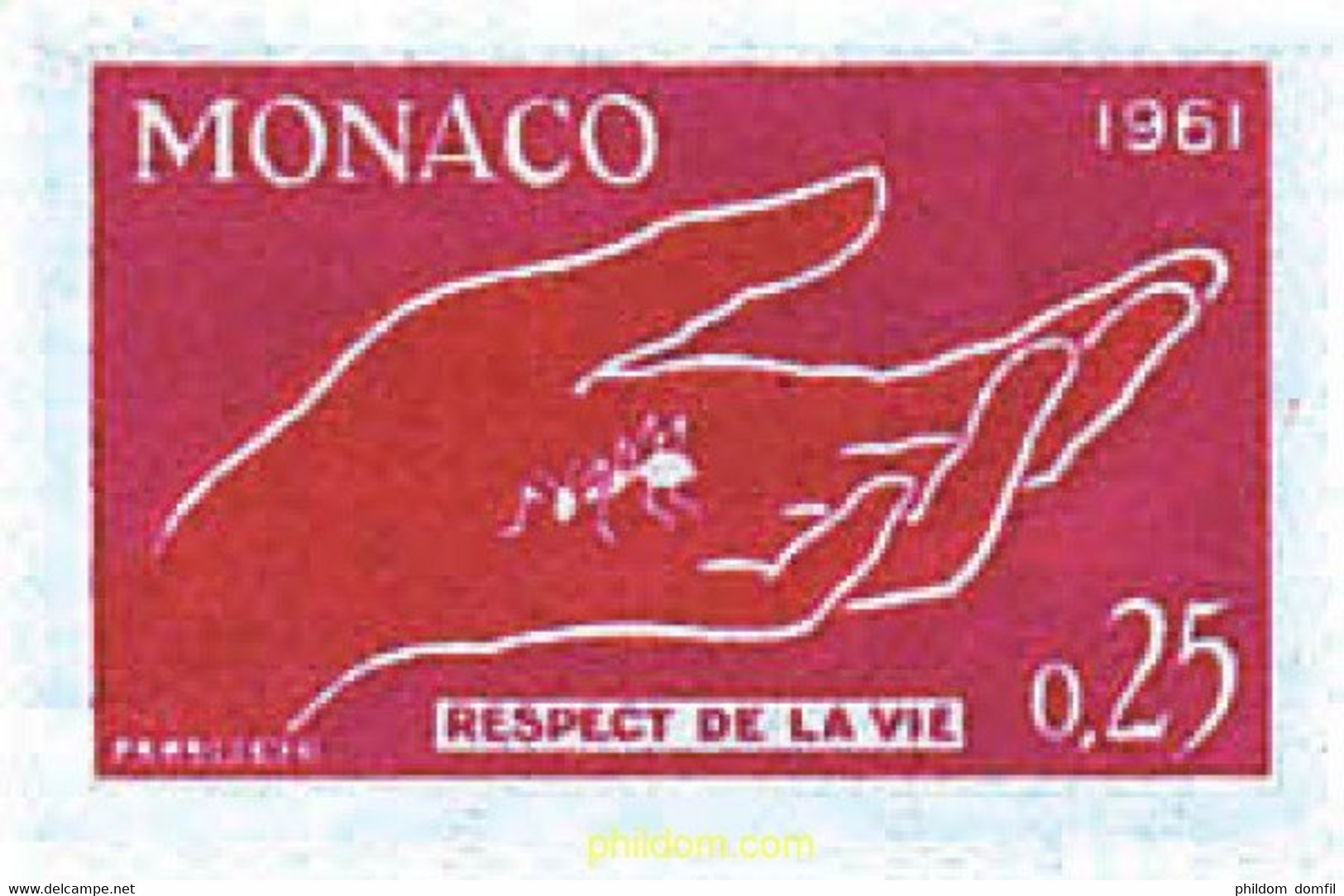 32854 MNH MONACO 1961 CAMPAÑA PARA EL RESPETO A LA VIDA ANIMAL - Spiders