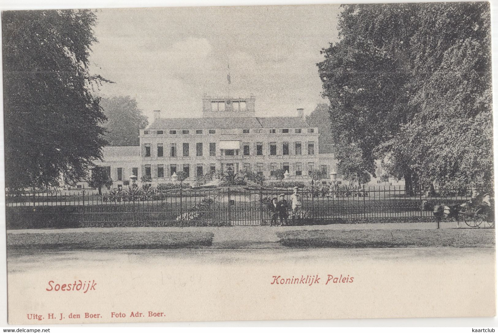 Soestdijk  - Koninklijk Paleis - Hondenkar - (Utrecht, Nederland/Holland) - Uitg. H.J. Den Boer. Foto Adr. Boer - Soestdijk