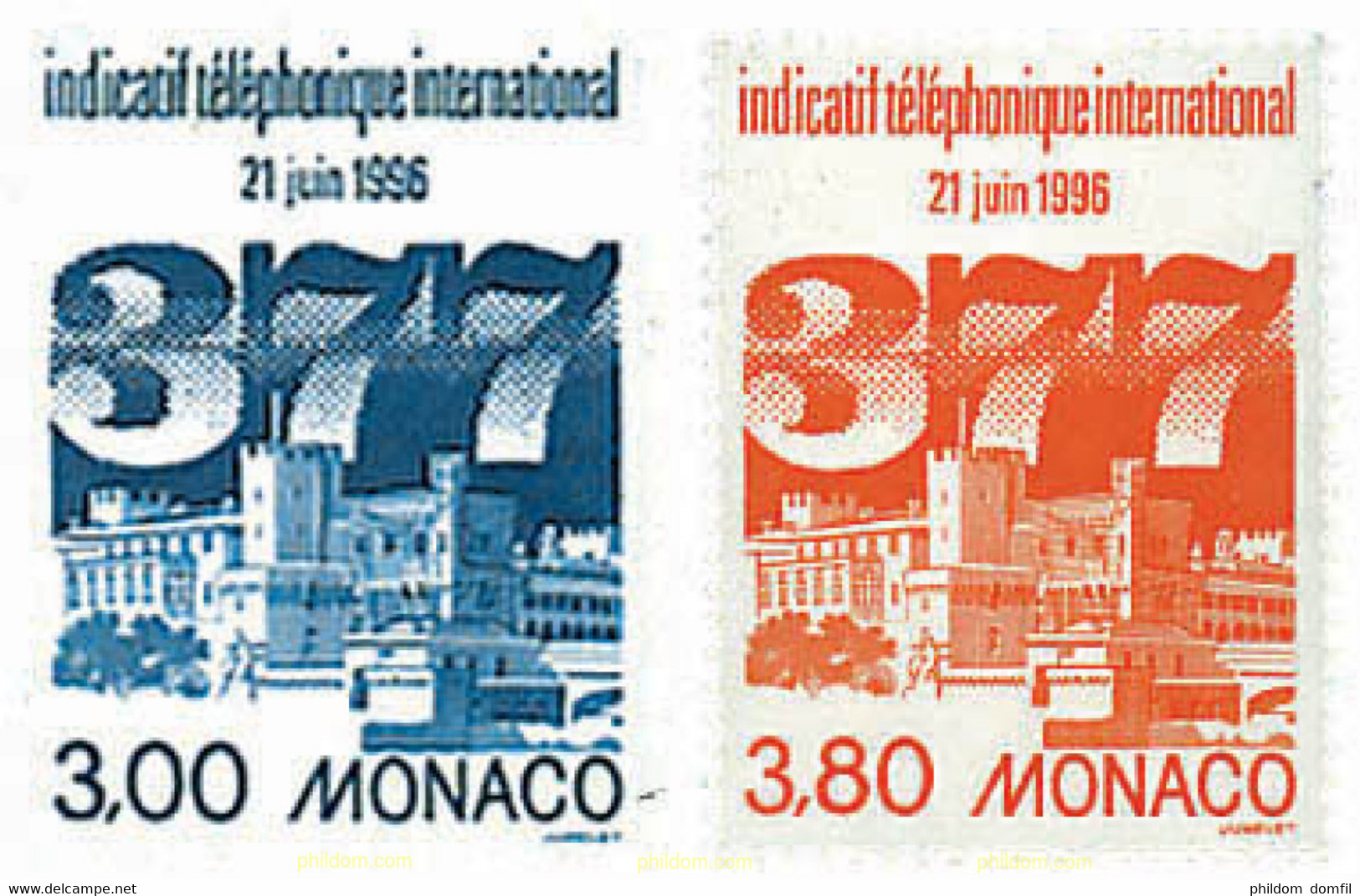 32979 MNH MONACO 1996 PUESTA EN SERVICIO DEL INDICATIVO TELEFONICO INTERNACIONAL - Sonstige & Ohne Zuordnung