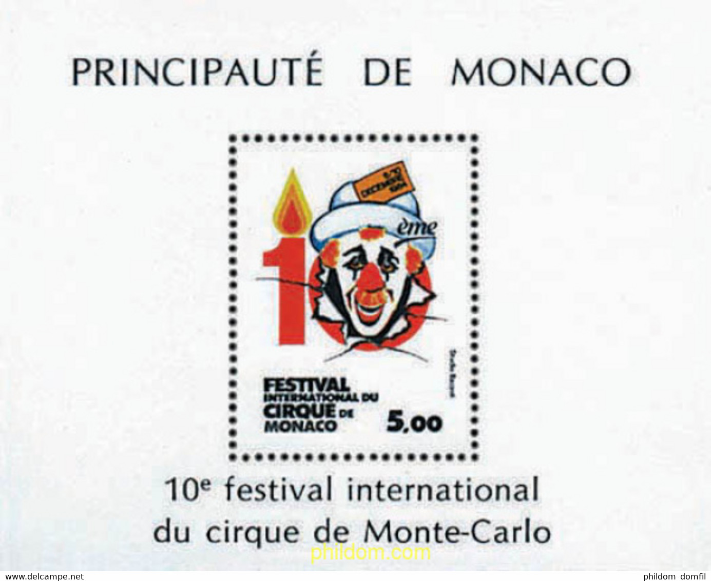 34807 MNH MONACO 1984 10 FESTIVAL INTERNACIONAL DEL CIRCO DE MONTECARLO - Otros & Sin Clasificación