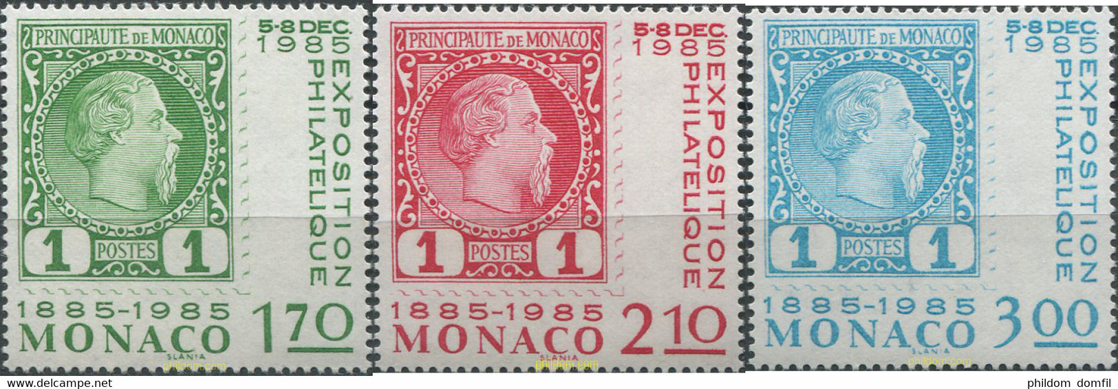 32466 MNH MONACO 1985 CENTENARIO DEL PRIMER SELLO DE MONACO - Other & Unclassified