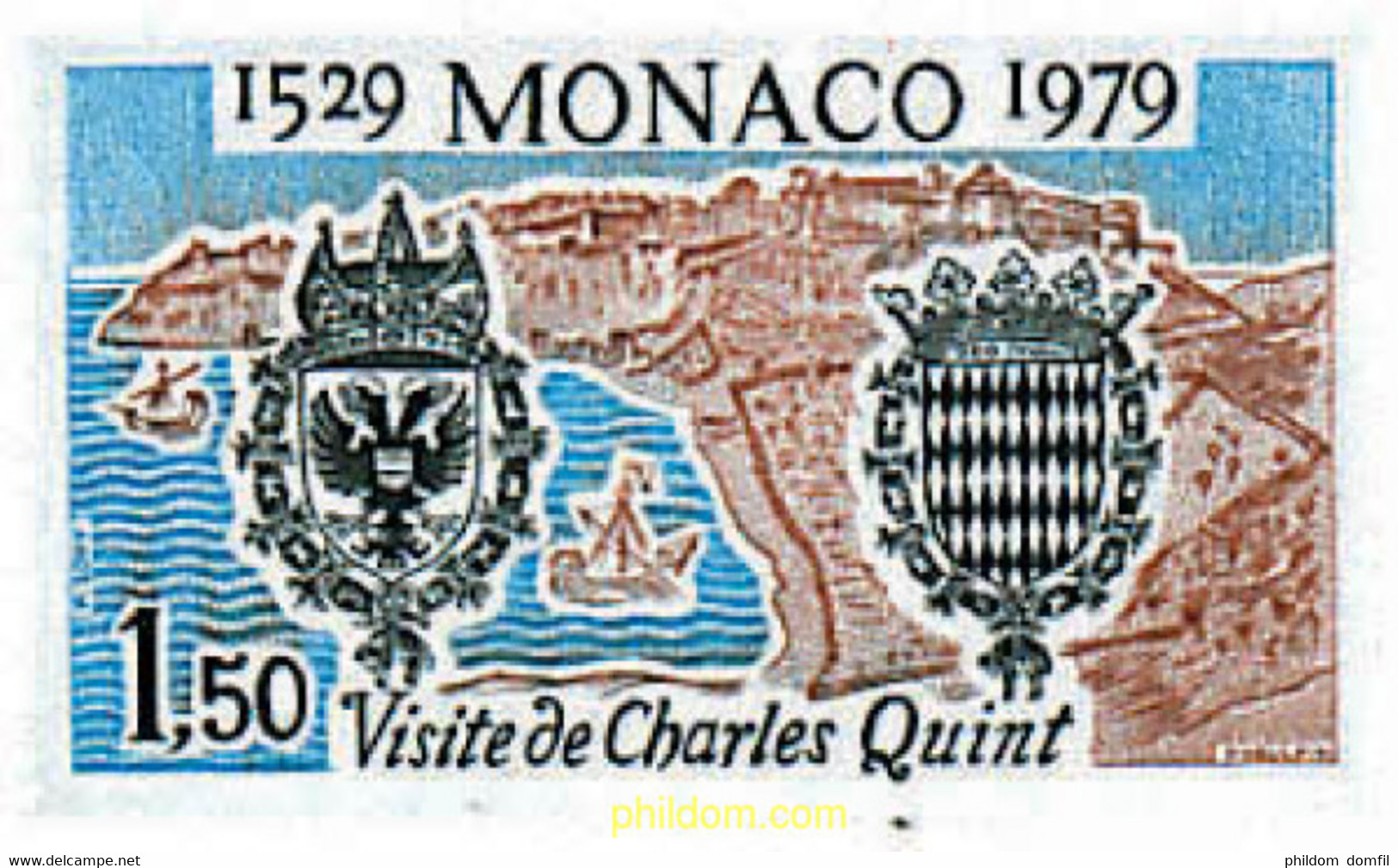 32421 MNH MONACO 1979 450 ANIVERSARIO DE LA VISITA DEL EMPERADOR CARLOS V A MONACO - Otros & Sin Clasificación