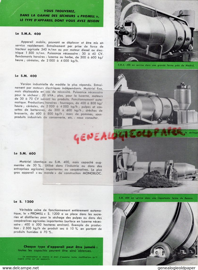 27- IVRY LA BATAILLE-RARE CATALOGUE PROMILL- SECHEUR S.M. 400-600- AGRICULTURE-MACHINE AGRICOLE TRACTEUR - Landwirtschaft