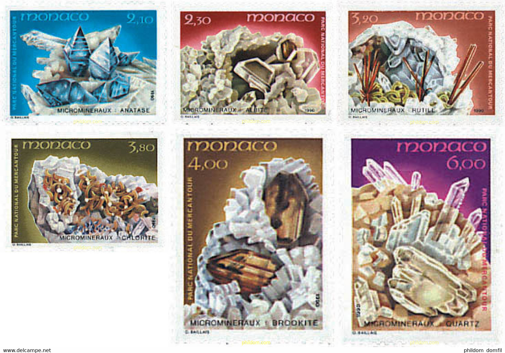 78871 MNH MONACO 1990 MINERALES - Autres & Non Classés