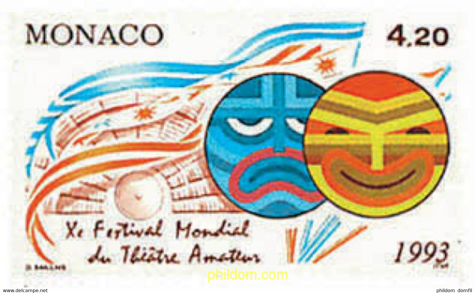 32962 MNH MONACO 1993 10 FESTIVAL MUNDIAL DEL TEATRO AMATEUR - Other & Unclassified
