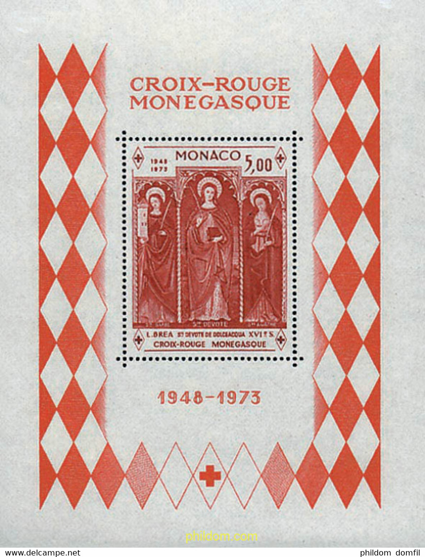 34772 MNH MONACO 1973 25 ANIVERSARIO DE LA FUNDACION DE LA CRUZ ROJA MONAGUESCA - Sonstige & Ohne Zuordnung