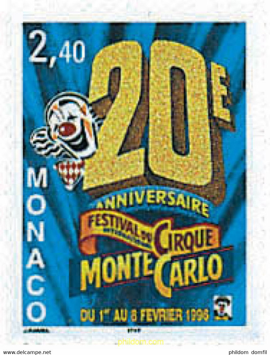 32978 MNH MONACO 1996 20 FESTIVAL DEL CIRCO DE MONTECARLO - Autres & Non Classés