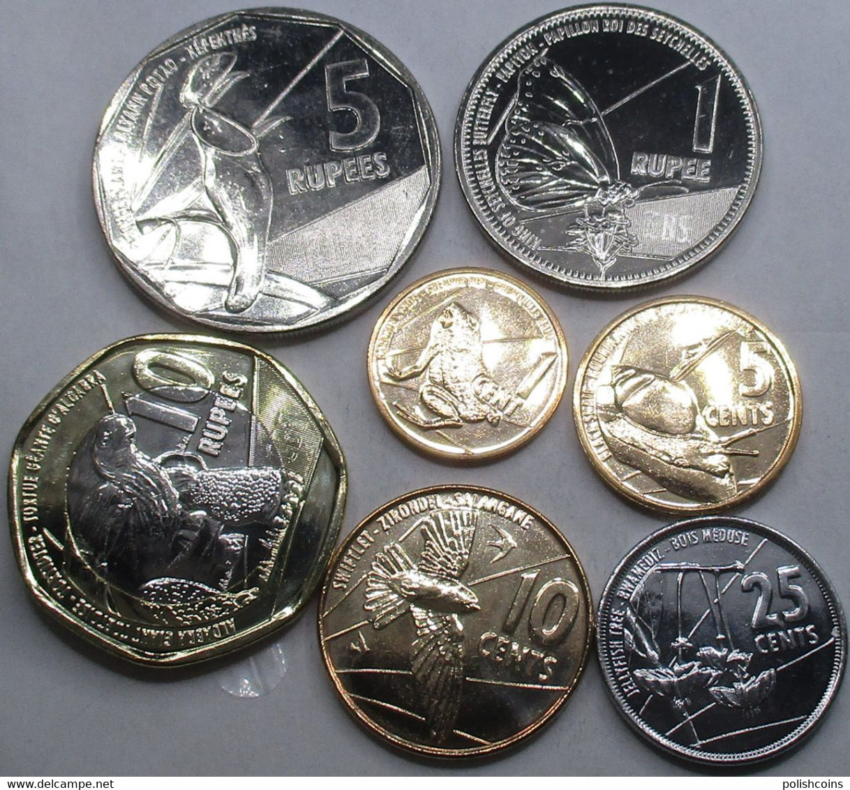 SEYCHELLES Different Years Set 7 Coins #btran - Seychellen