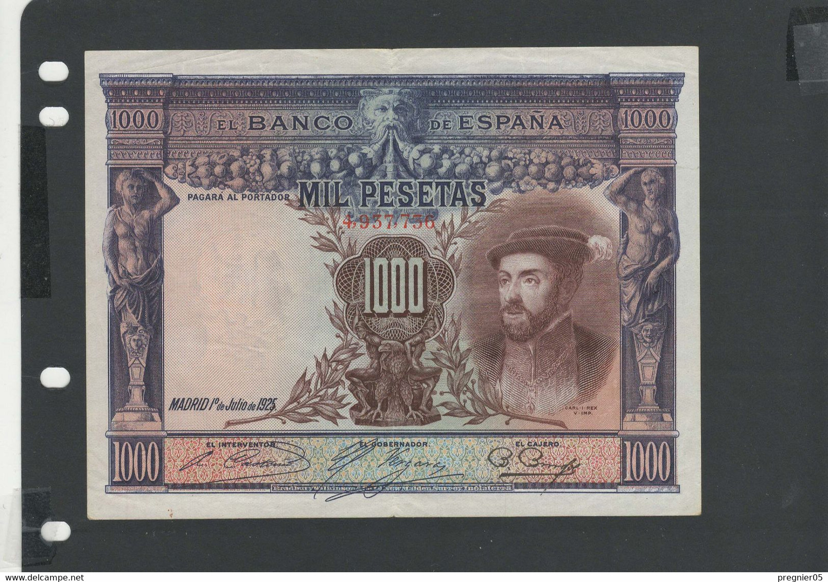 ESPAGNE - Billet 1000 Pesetas 1925 SUP/XF Pick-070c - 1000 Pesetas