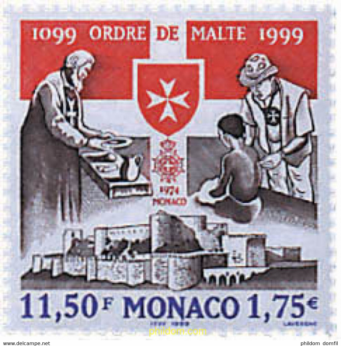 48534 MNH MONACO 1999 900 ANIVERSARIO DE LA ORDEN DE MALTA - Other & Unclassified