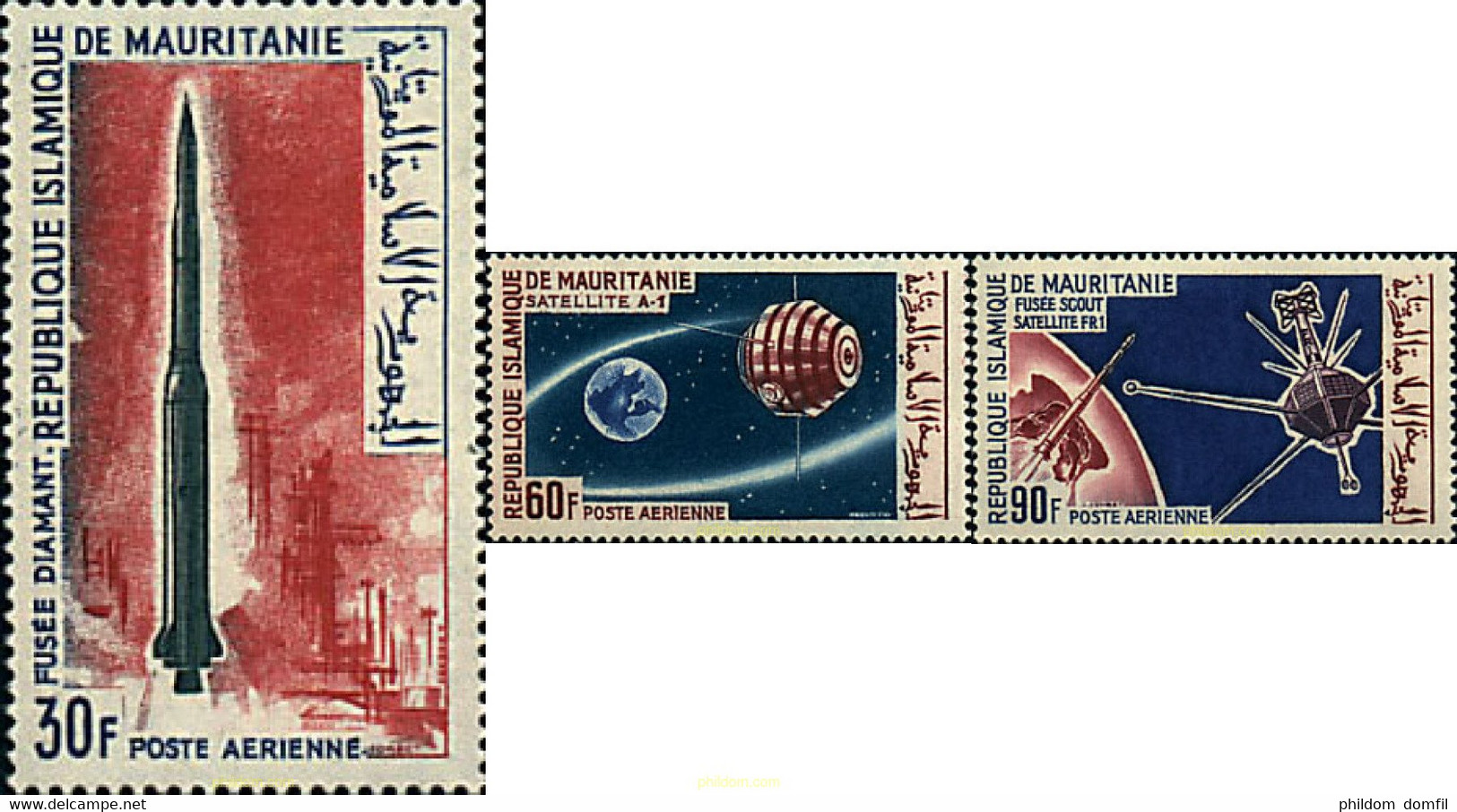 160841 MNH MAURITANIA 1966 ASTRONAUTICA FRANCESA - Mauritanie (1960-...)