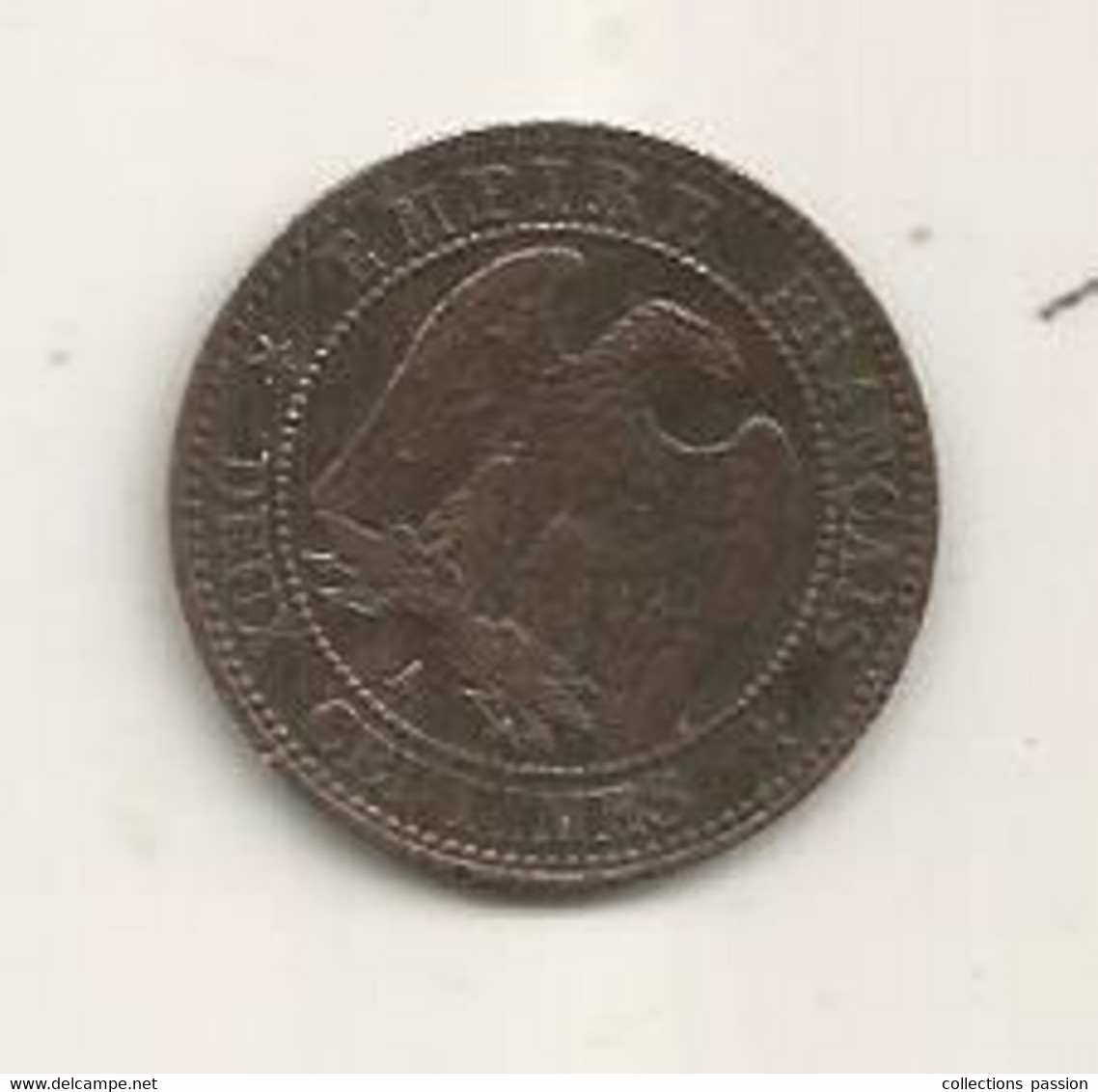 JC, Monnaie , France , 2 Centimes NAPOLEON III ,  1854 A  ,  2 Scans - 2 Centimes