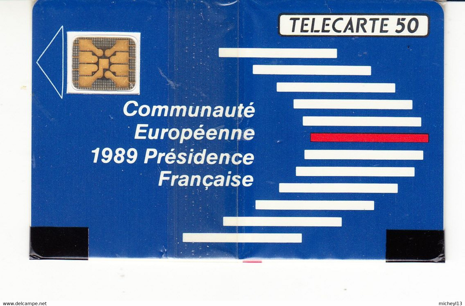 France-1989-télécarte 50-neuve Sous Blister-présidence Française-communauté Européenne - 1989