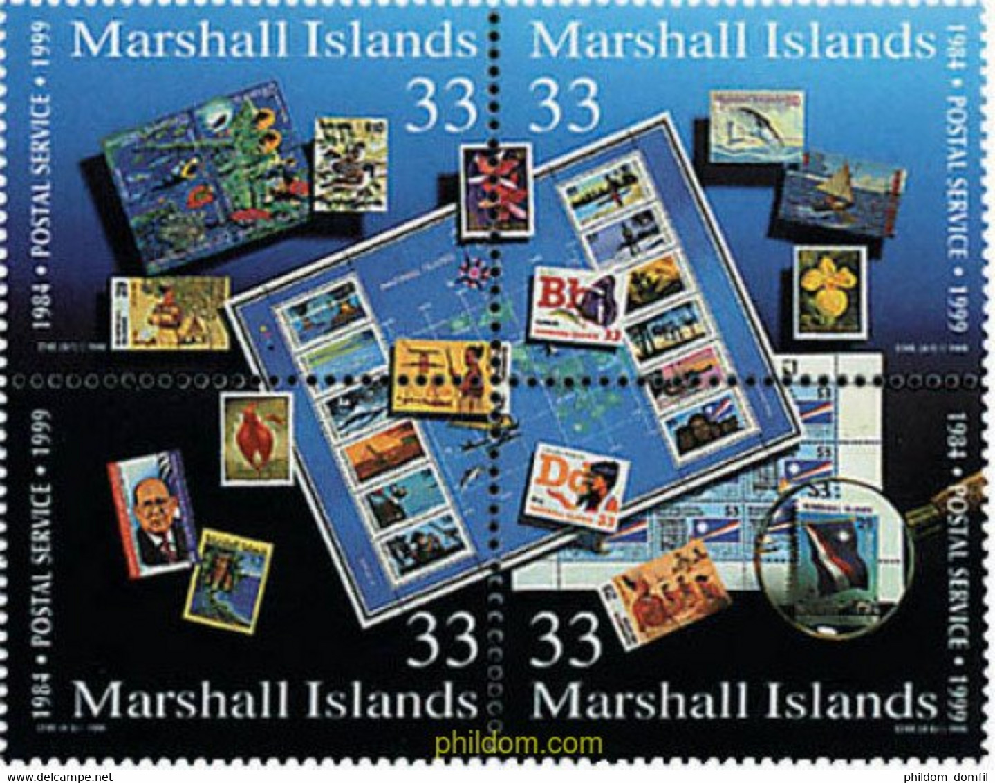 4452 MNH MARSHALL Islas 1999 15 ANIVERSARIO DEL SERVICIO POSTAL - Spinnen