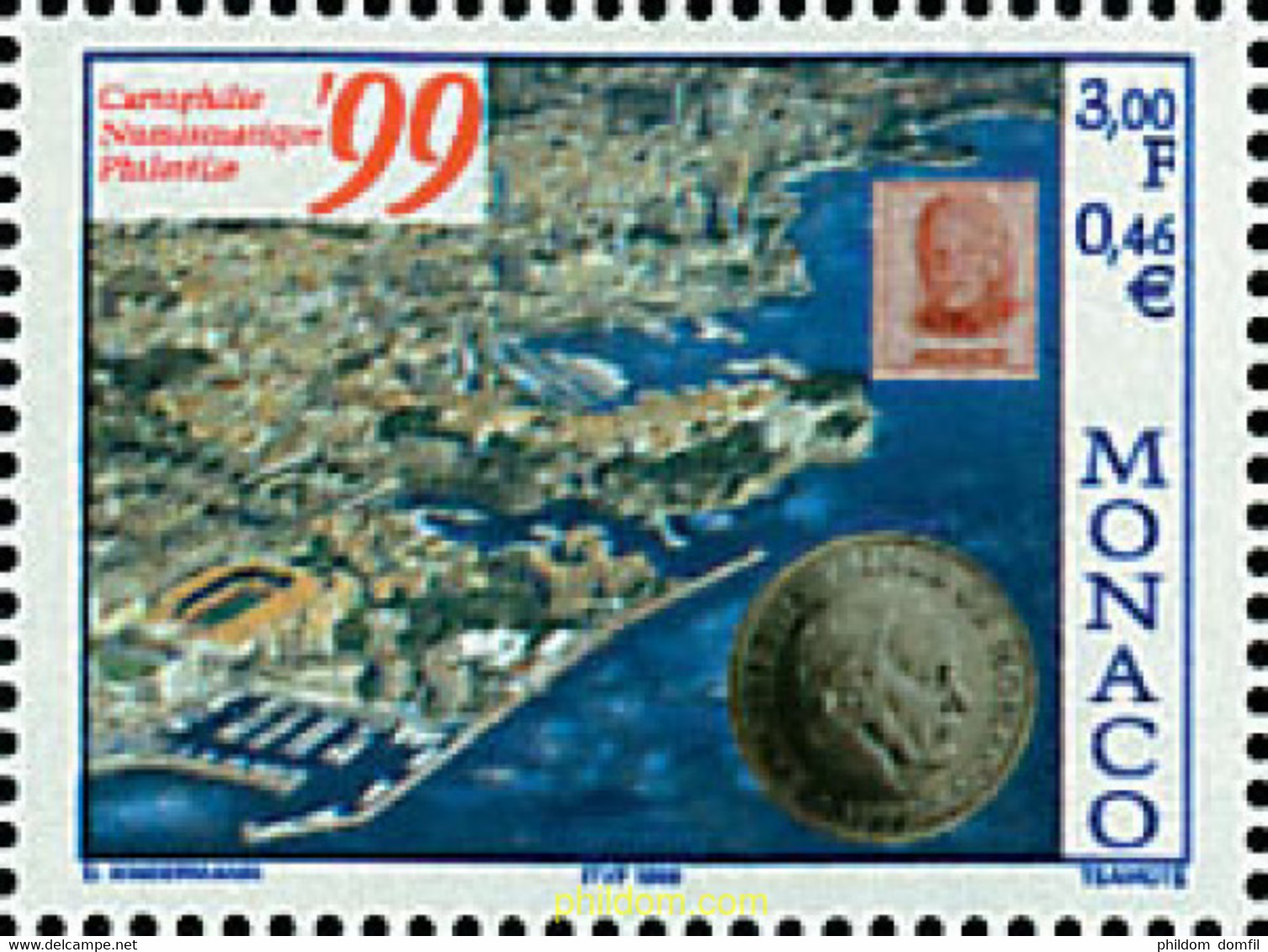 48535 MNH MONACO 1999 CARTOPHILIE NUMISMATIQUE PHILATELIE 99 - Altri & Non Classificati