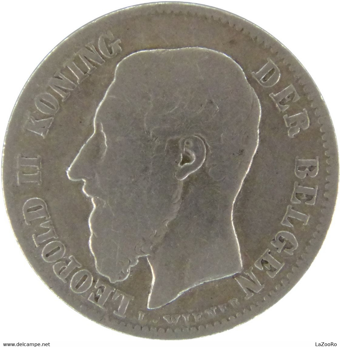 LaZooRo: Belgium 50 Centimes 1898 F / VF - Silver - 50 Cents